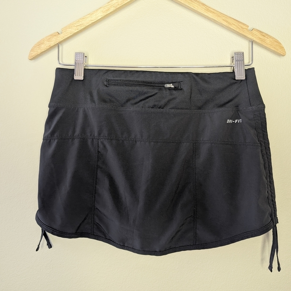 Black Nike Athletic Skort Dri-Fit w/black and pink shorts Size Small Sides Ties - Picture 3 of 15